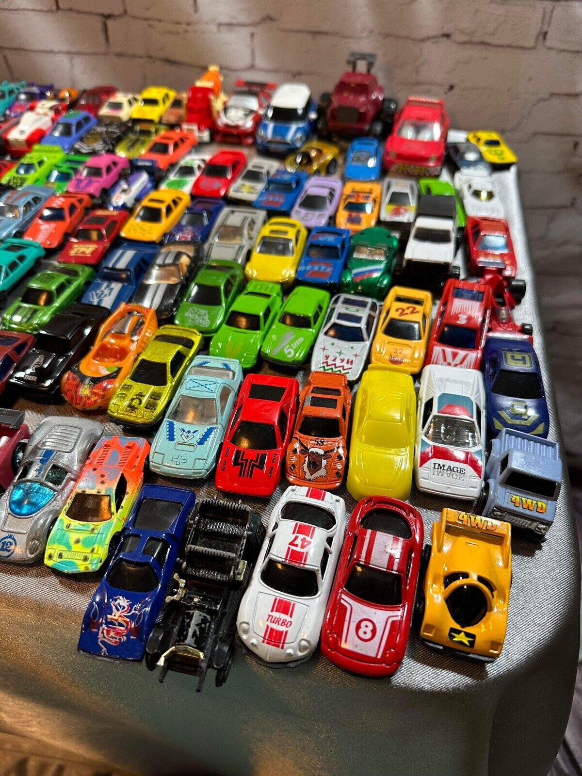 Lot Of 119 Vintage Play Cars - Various Brands 1960s, 1970s, 1980s, 1990s VTY