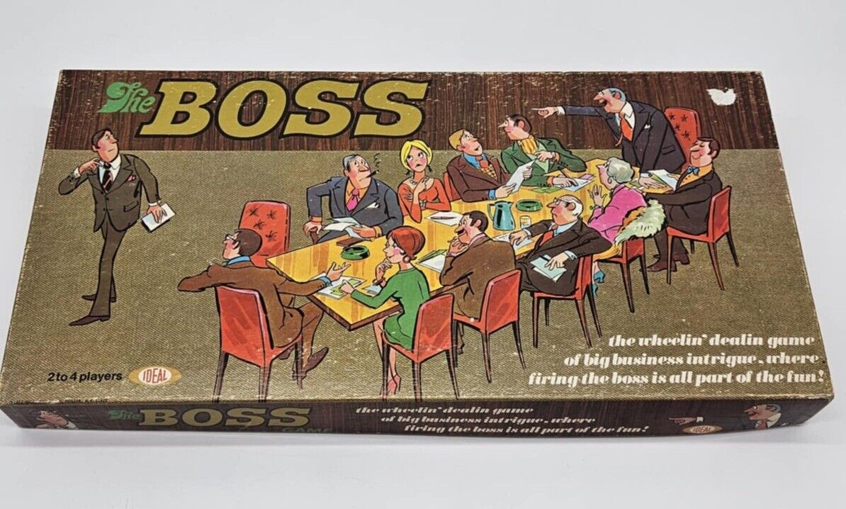 Vintage Ideal The Boss Game 1972 Family Fun Board Game COMPLETE - VGM