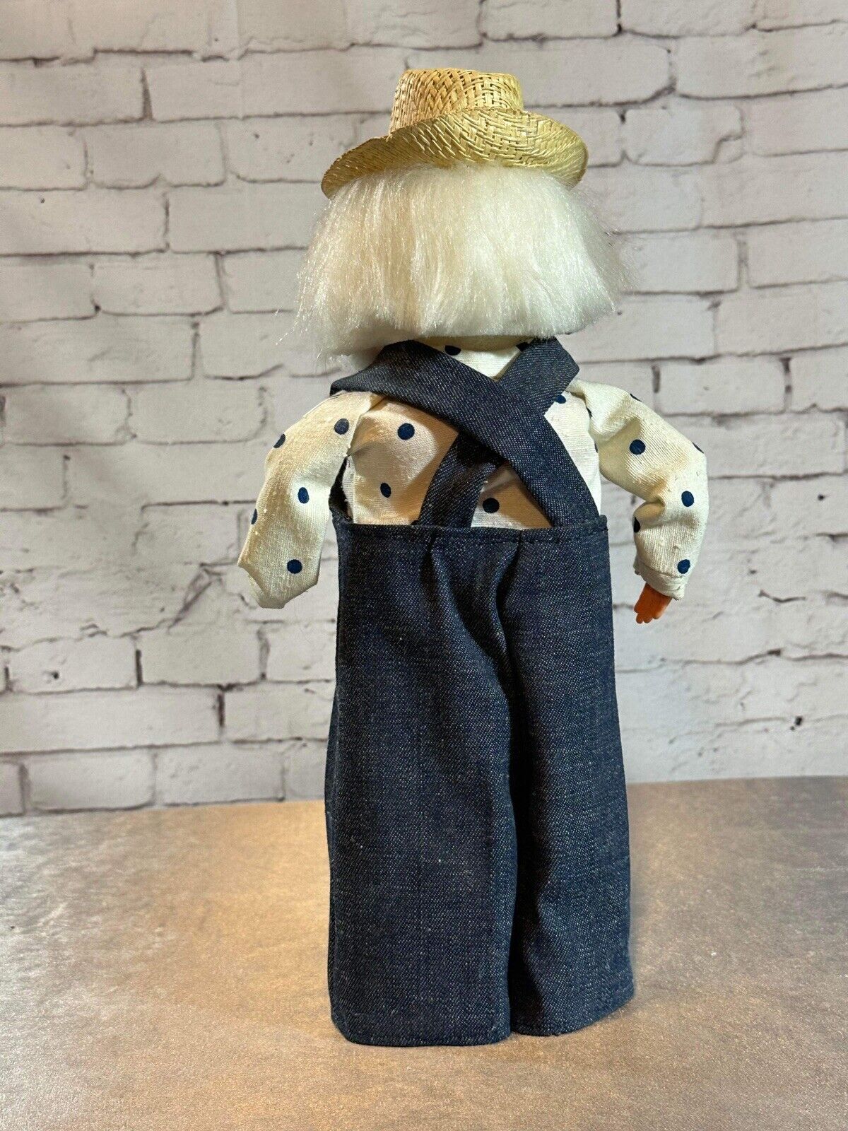 Vintage Doll Hand Crafted Bottle Door Stop Country Farm Old Grandpa TNO QCC