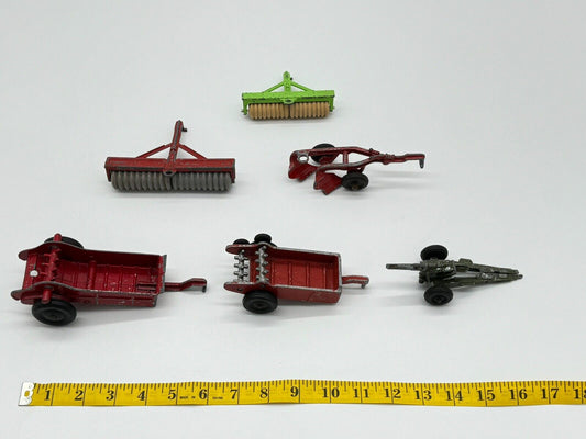 Vintage Toy Farming Equipment Lot of 6