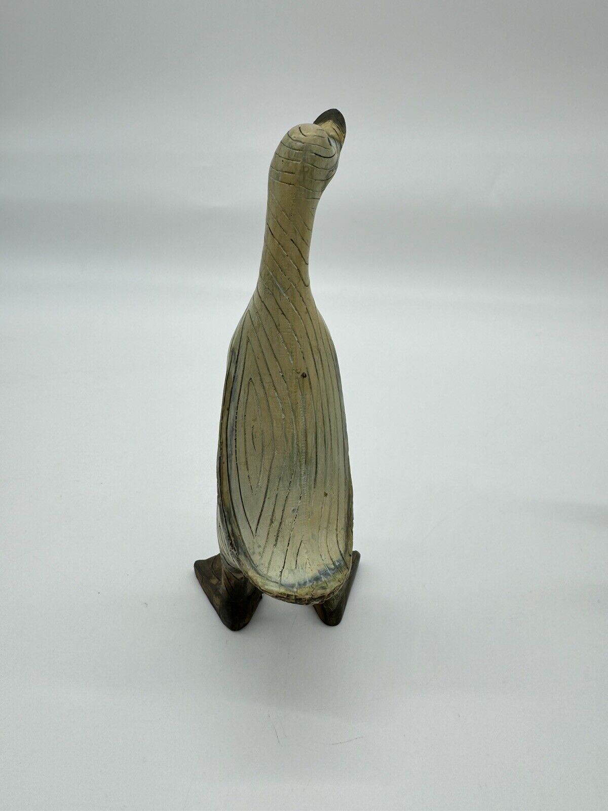 WOOD LOOK DUCKS Set MOTHER & BABY DUCK/ LOOKING DUCK Transpac 12" Decor