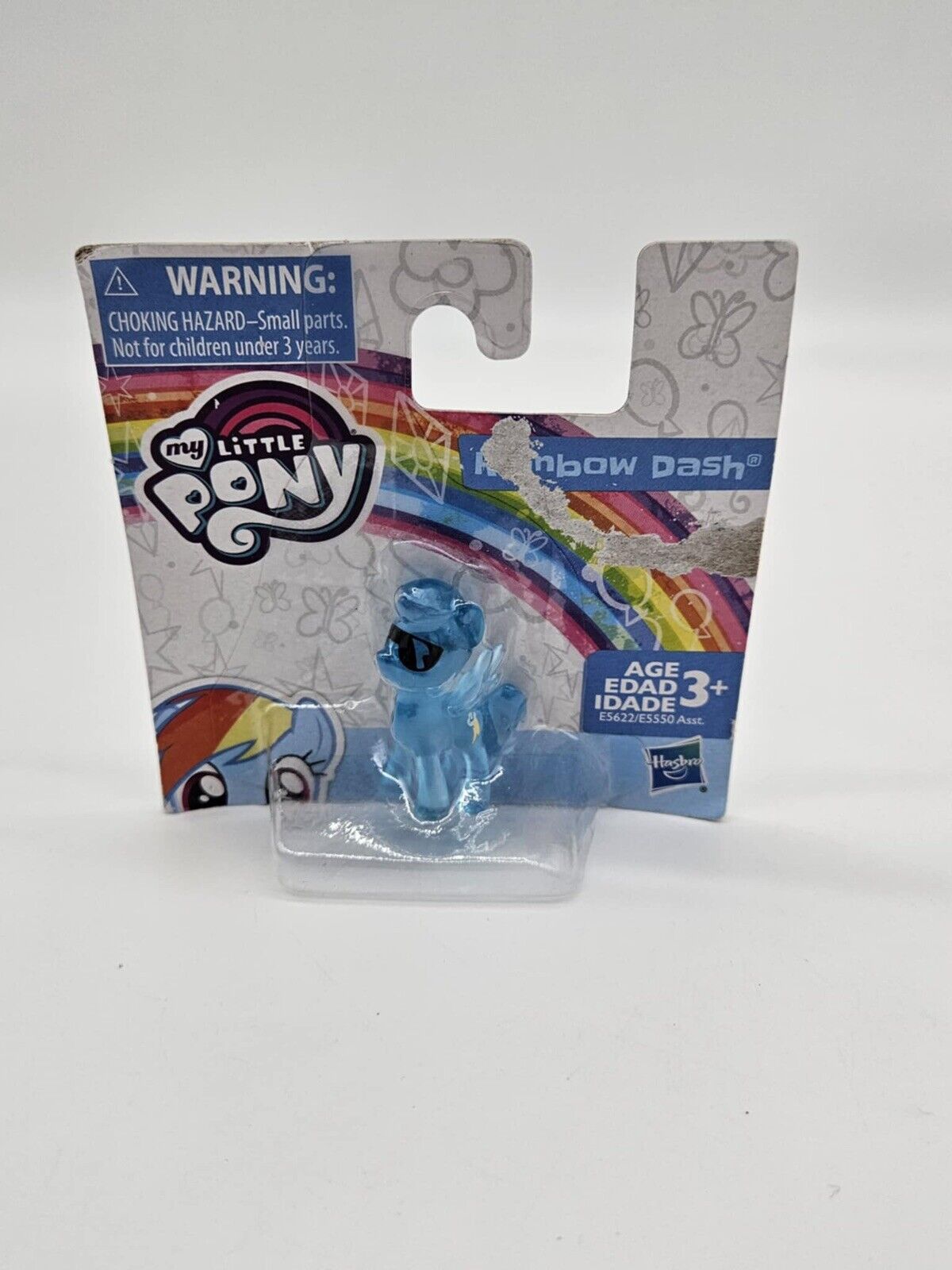 My Little Pony Rainbow Dash Mini Clear Figure 2” Collectible Toy Hasbro