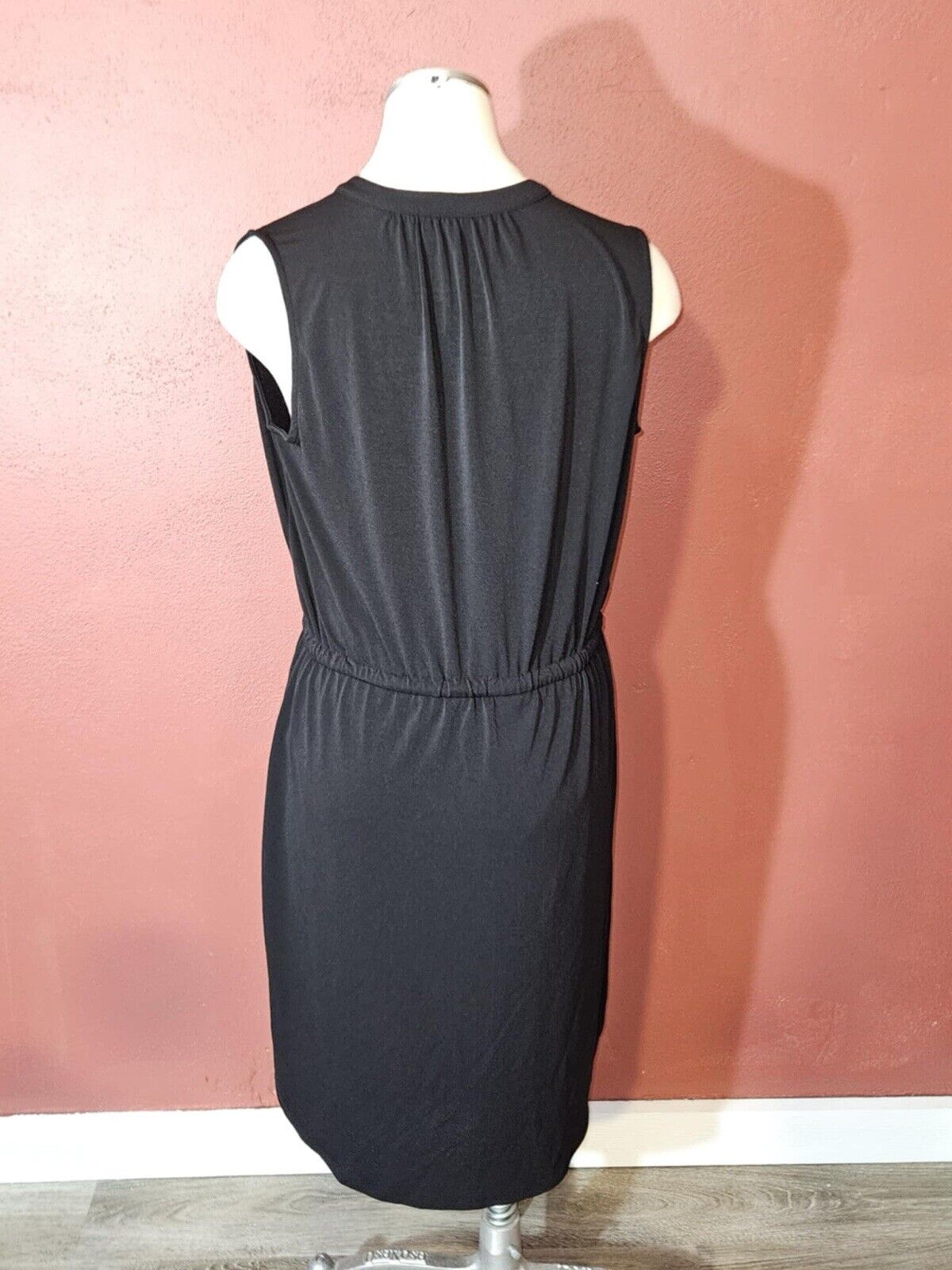 Women's Apt 9 Sleeveless V-Neck Casual Black Chiffon Dress Size M WCLTH