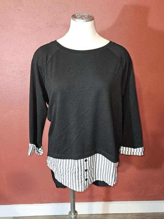 ALYX Womens Black and White Tunic Top Size Medium