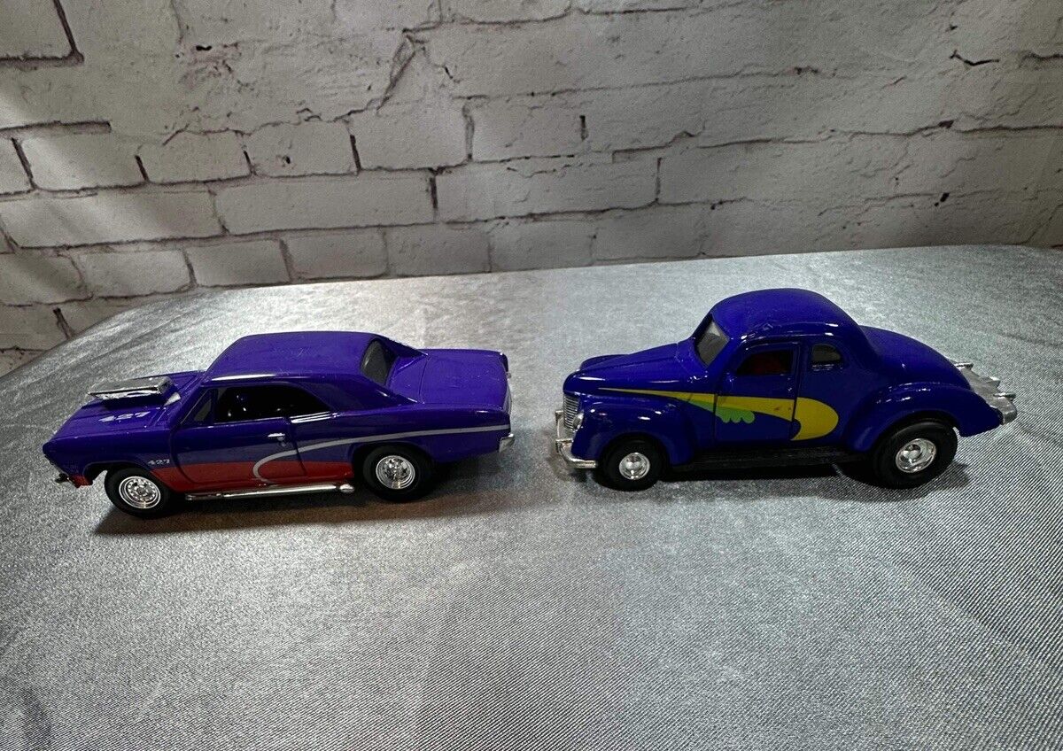 Vintage Tootsie Toys 1940 Ford Coupe & 1966 Chevy Malibu Model Toy Cars