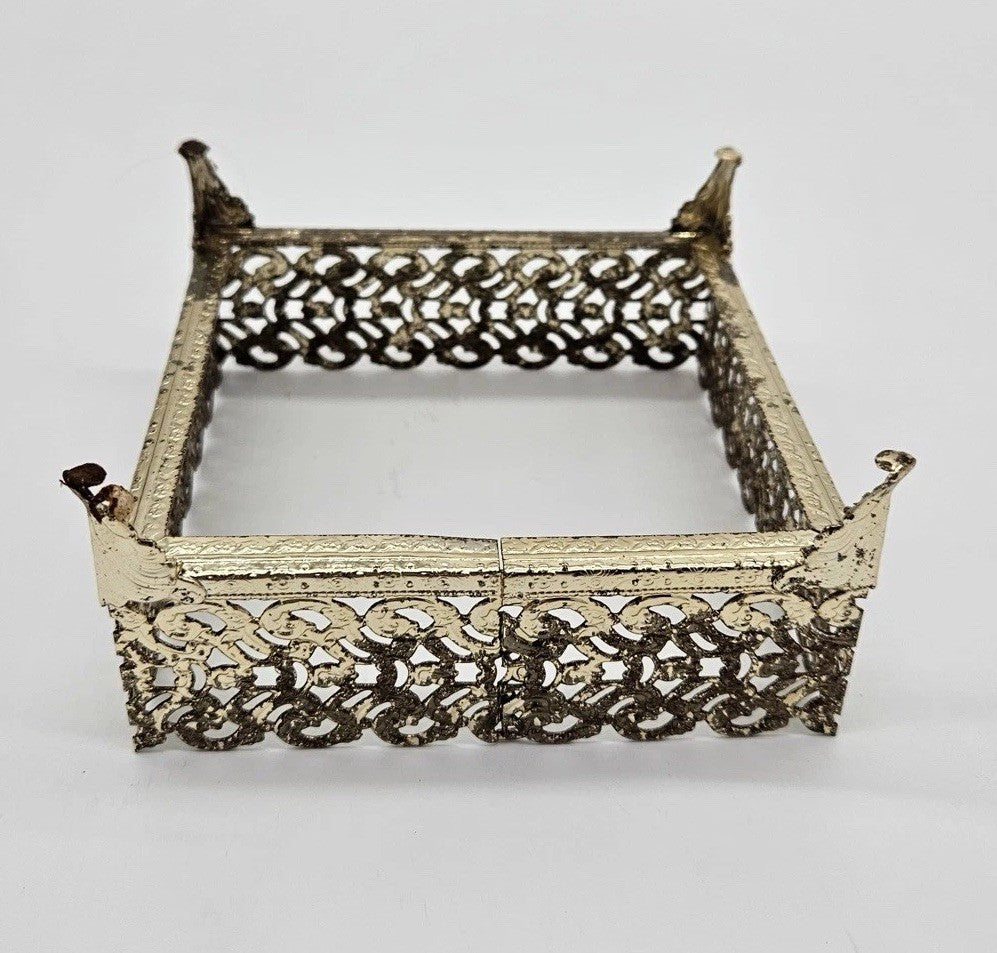 Vintage Gold Ormolu Tissue Box Holder