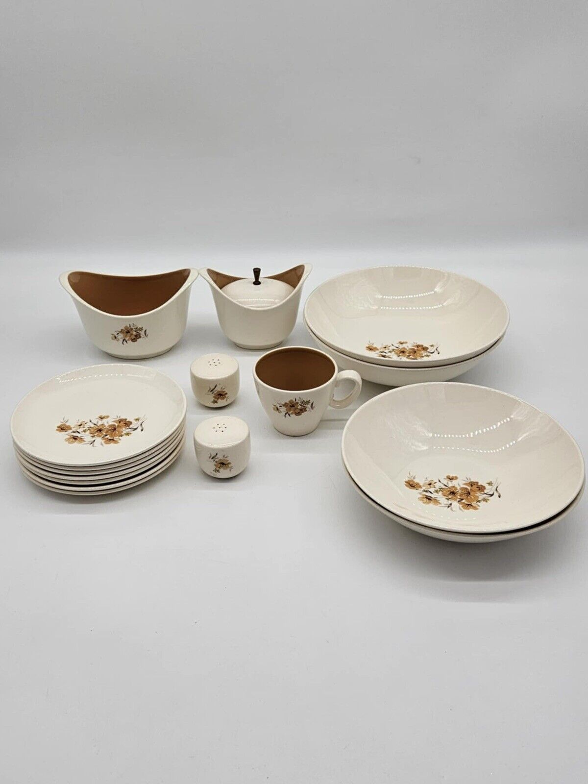 Autumn Taylor Smith and Taylor "Wood Rose" 16 Piece Dish Set USA 1930-1950’s