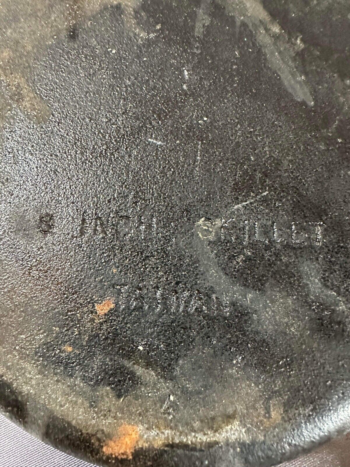 3 VINTAGE CAST IRON SKILLETS 6.5, 8 & 10 INCH