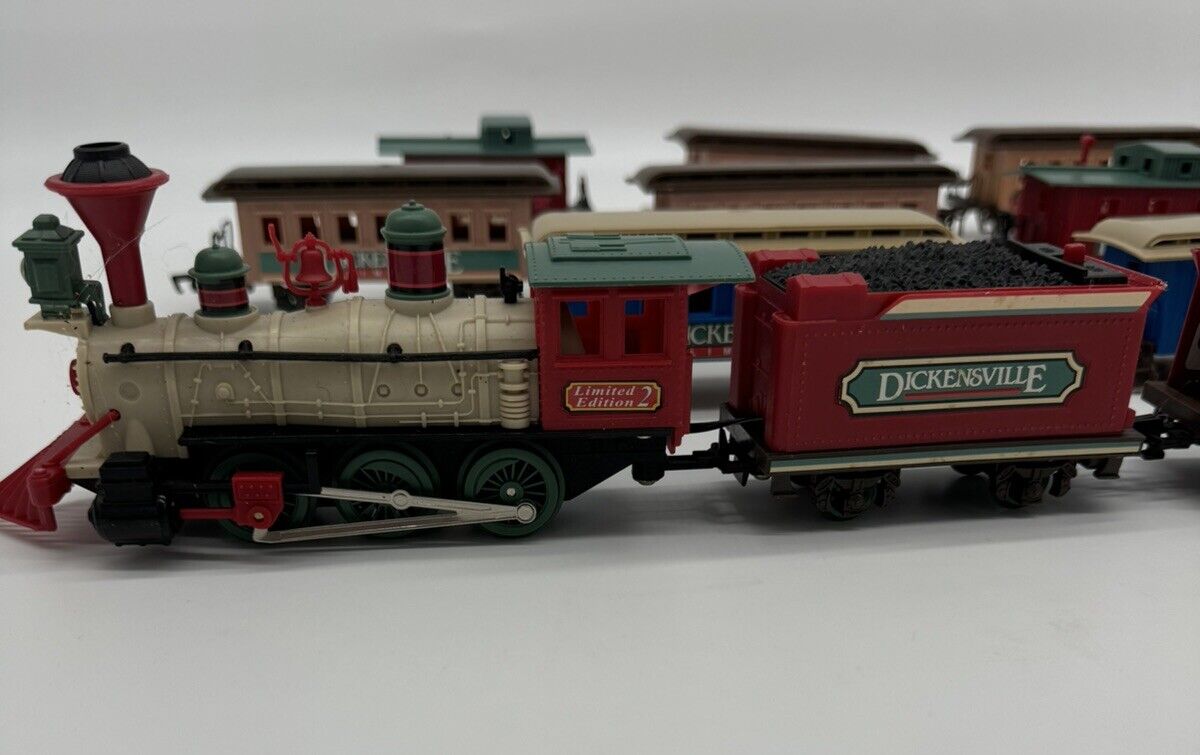 Vintage New Bright Battery Operated Wintersville Express Train - Lot of 11
