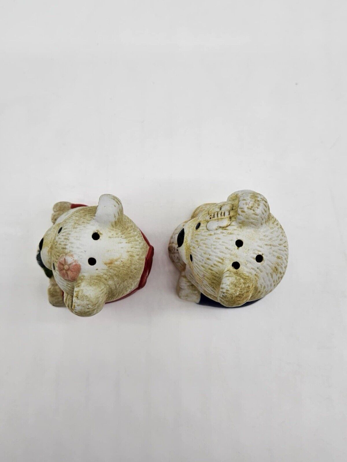 Vintage Ceramic Honey Bee Teddy Bears Salt & Pepper Shakers