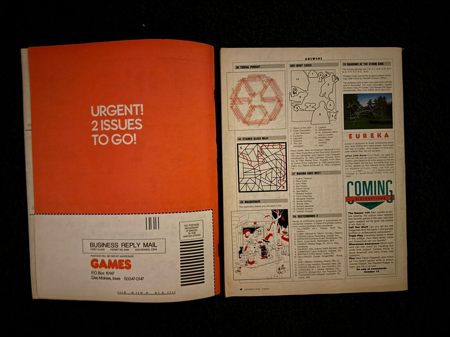 FEBRUARY 1980s GAMES magazines - 1 w/ Missing Cover