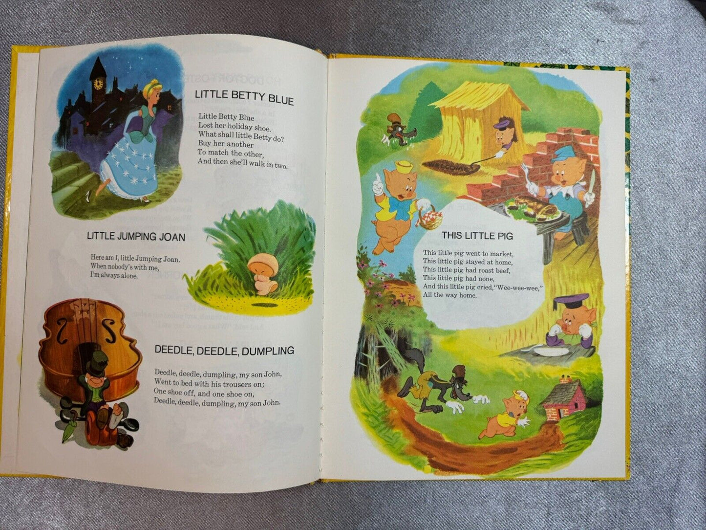 Walt Disney's Mother Goose 1973 Color Illustrations 12.5 inches tall VBKS