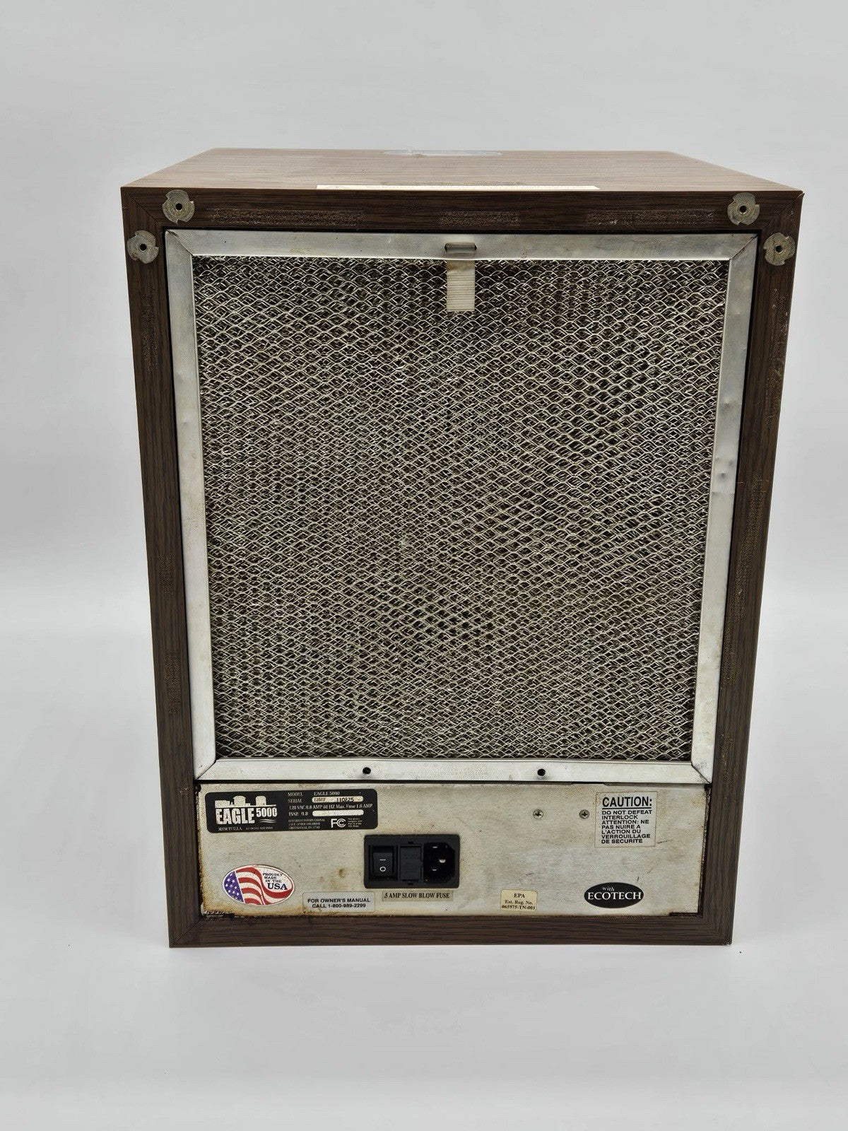 Ecoquest Alpine Living Air Classic Air Purifier XL-15C Kills Airborne Viruses