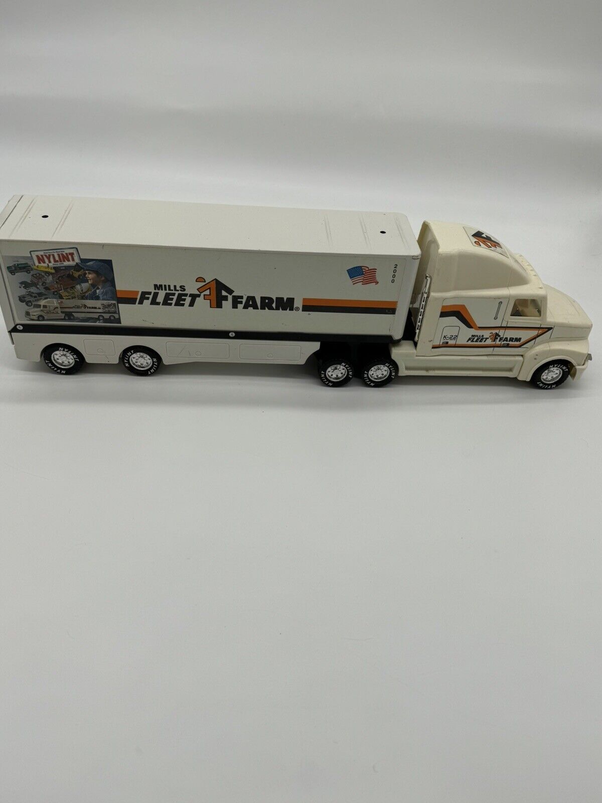 Vintage Nylint  Fleet & Farm Semi Truck & Trailer Pressed Steel & Plastic