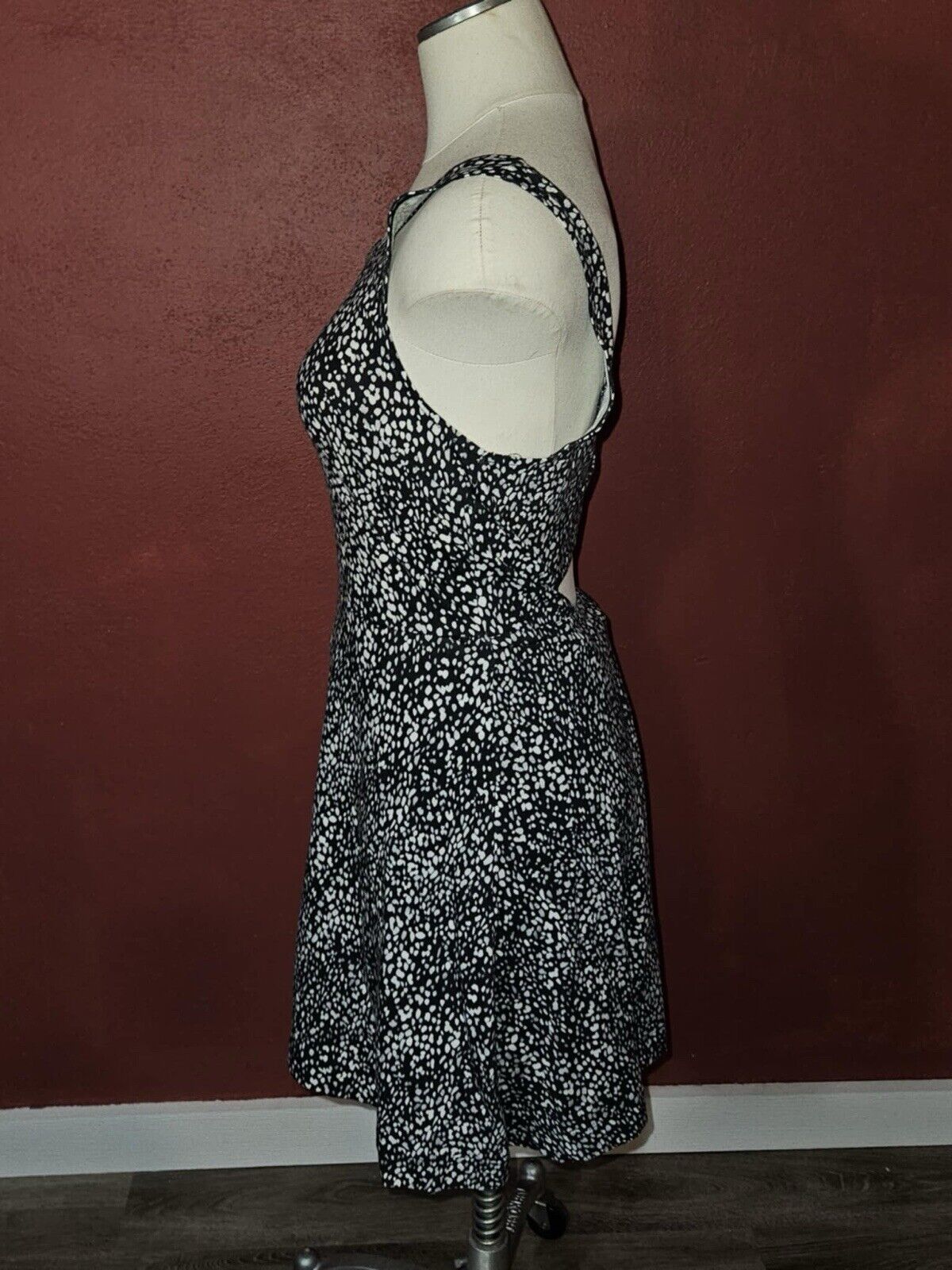 American Eagle Dotted Cross-Back Skater Dress, Size XS