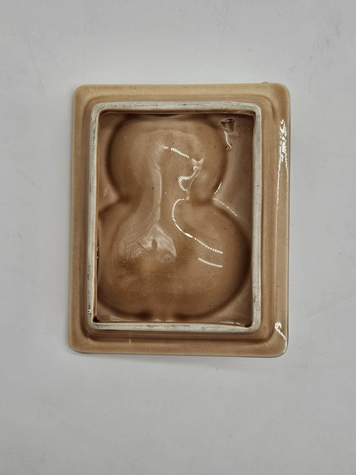 Vintage Risqué Nude Woman Ceramic Ashtray MCM Black Spade Dish