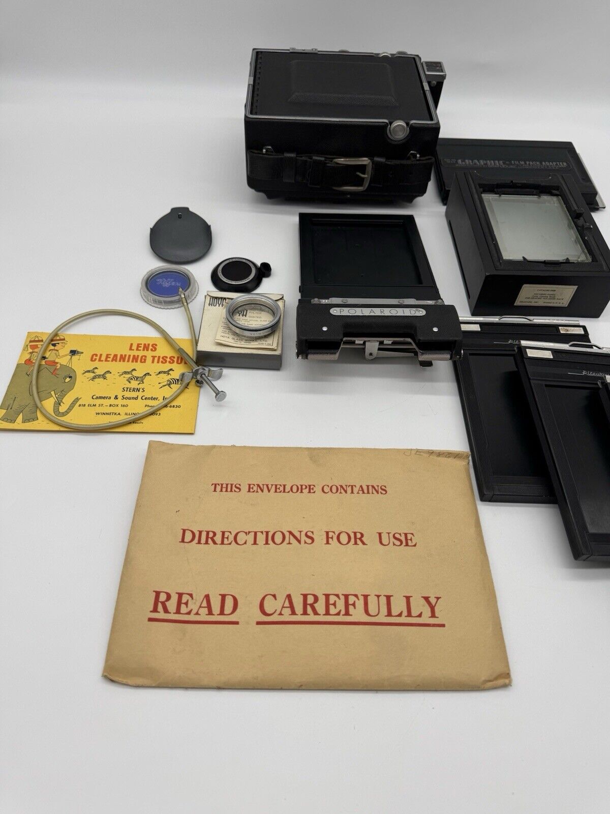 Vtg Graflex Pacemaker Crown Graphic 4 X 5 Press Camera w/ Accessories & Case