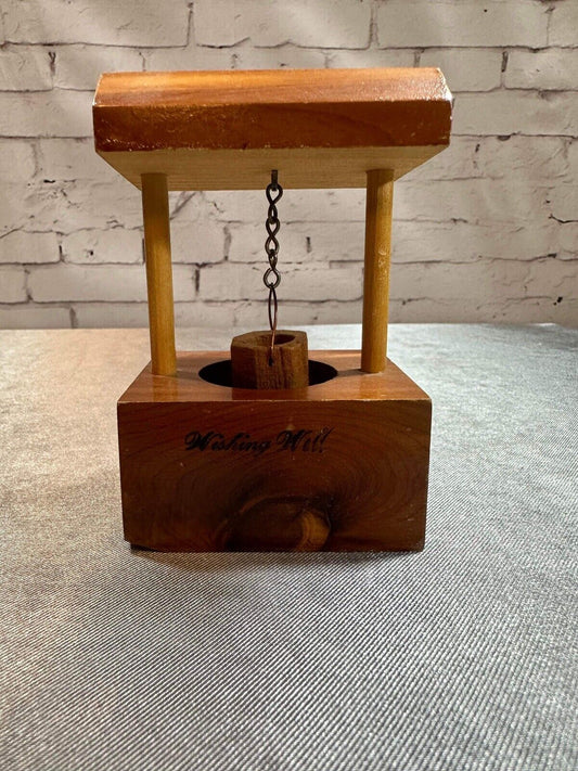 Vintage Wood Wishing Well Brewton Alabama Souvenir