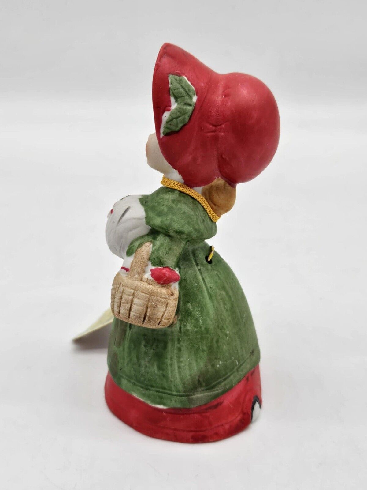 VTG Jasco Merri-Bells Bisque Porcelain Christmas Caroler Figurine Bell Keepsake