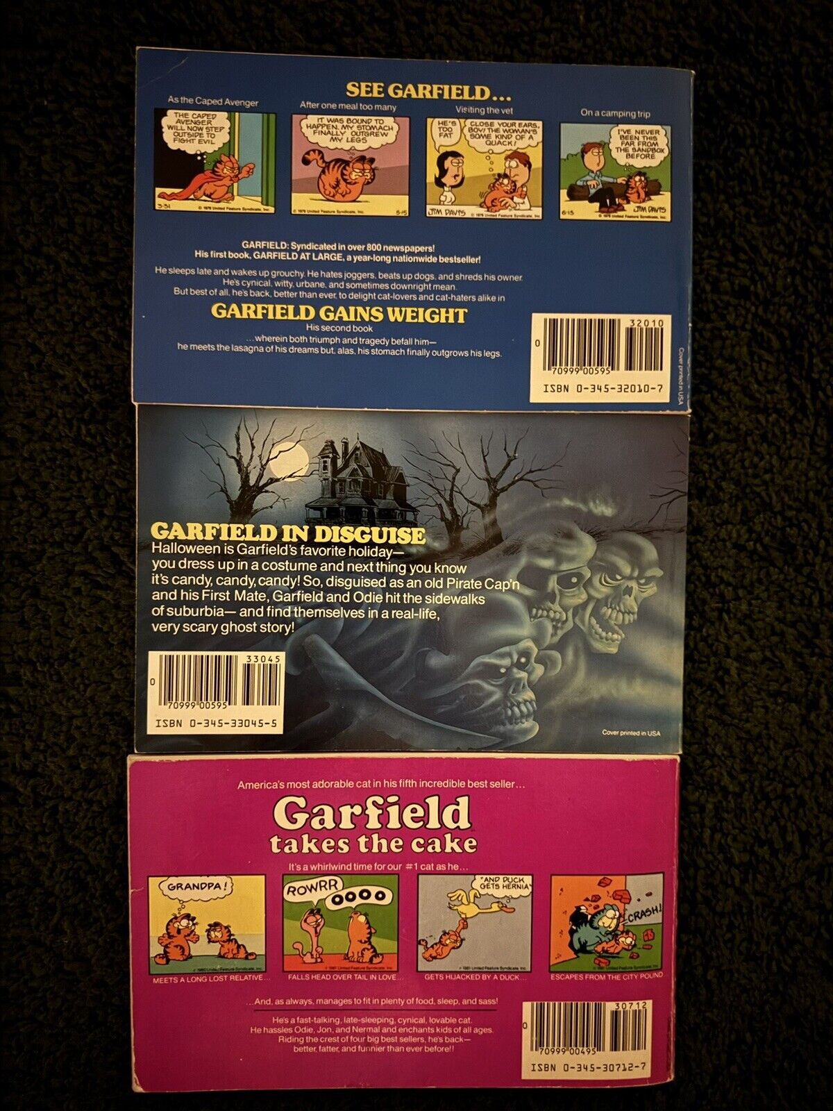 Lot of 3 Garfield Comics Books by Jim Davis VBK