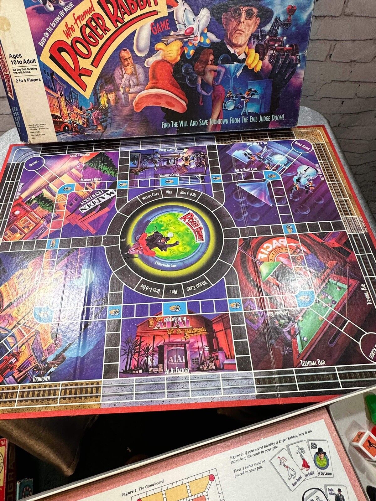1987 Who Framed Roger Rabbit Milton Bradley Board Game Complete VGM FNF