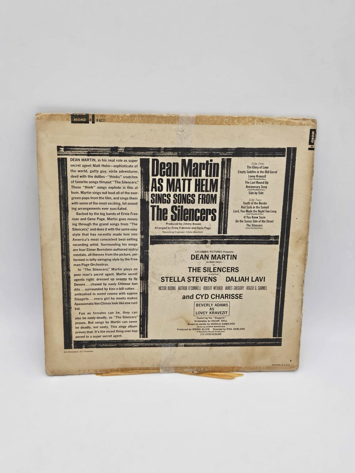 DEAN MARTIN: sings songs from the silencers REPRISE 12" LP 33 RPM