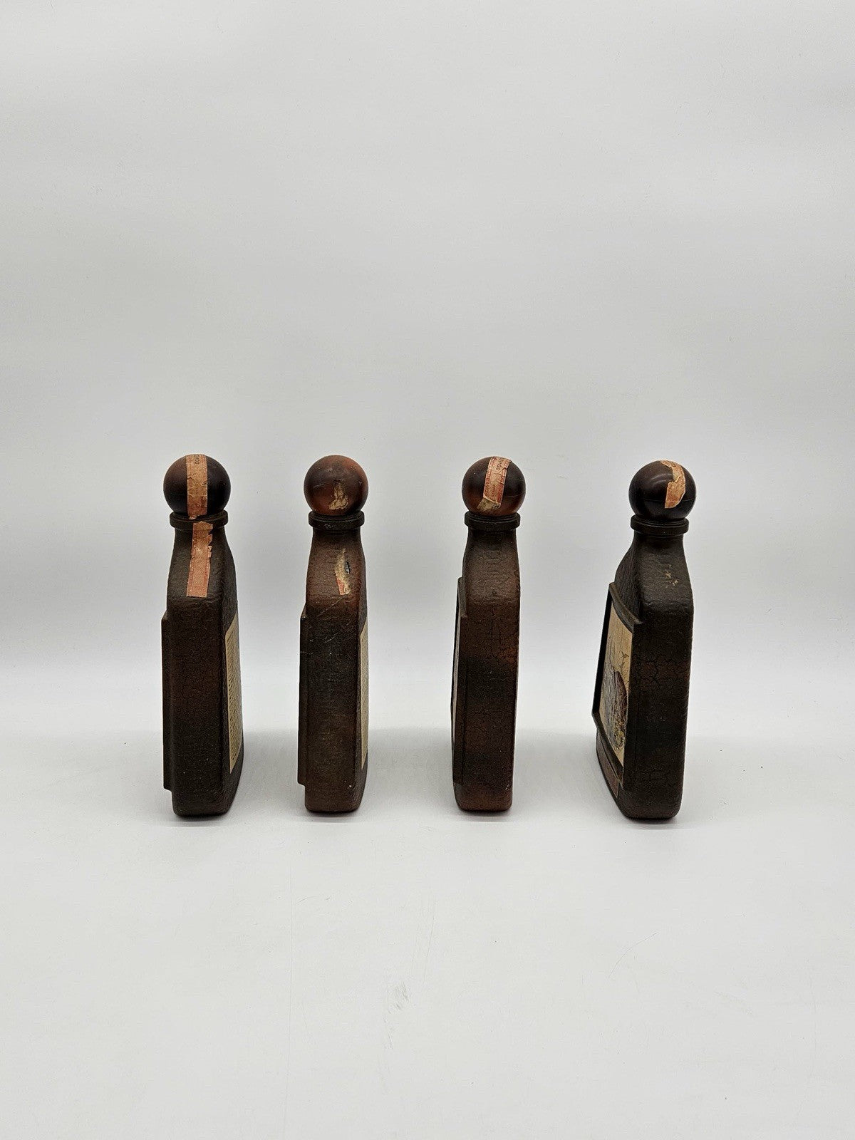 Beams Choice Whiskey Decanter Set of 4 Vintage Collectors Bottles