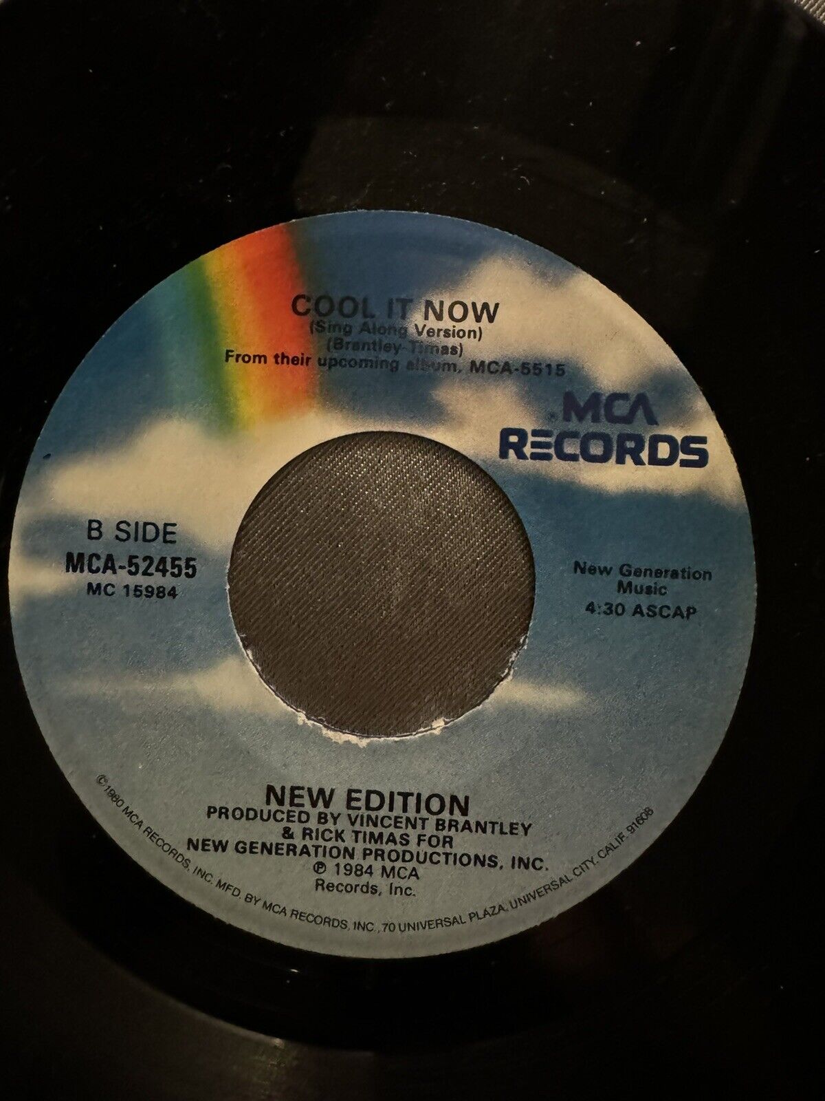 NEW EDITION Cool It Now / Cool It Now (Sing Along) 45 RPM Record 7" Single 1984