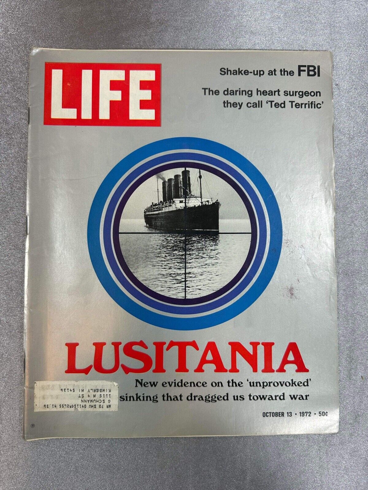 **Vintage** Life Magazine ~ Lusitania Sinking New Evidence ~ October 13, 1972