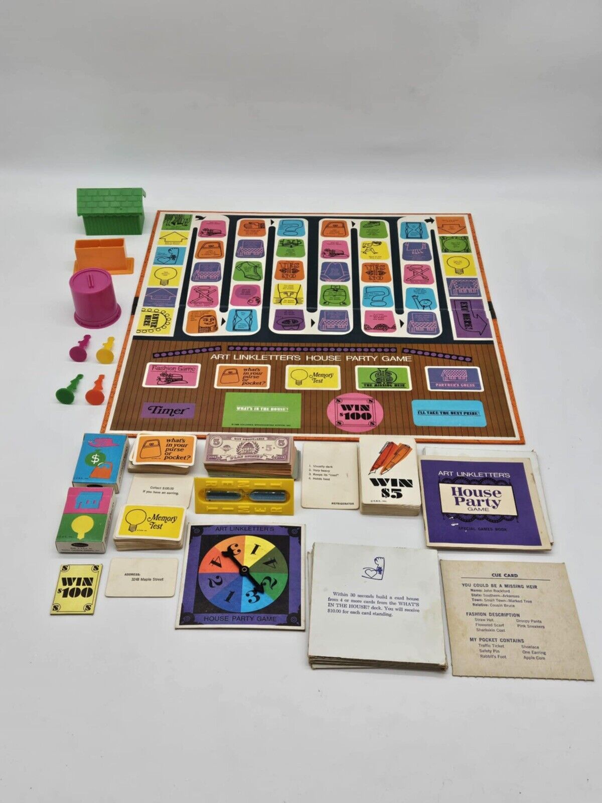 VINTAGE 1968 Art Linkletter's House Party Board Game TV Show COMPLETE VGM