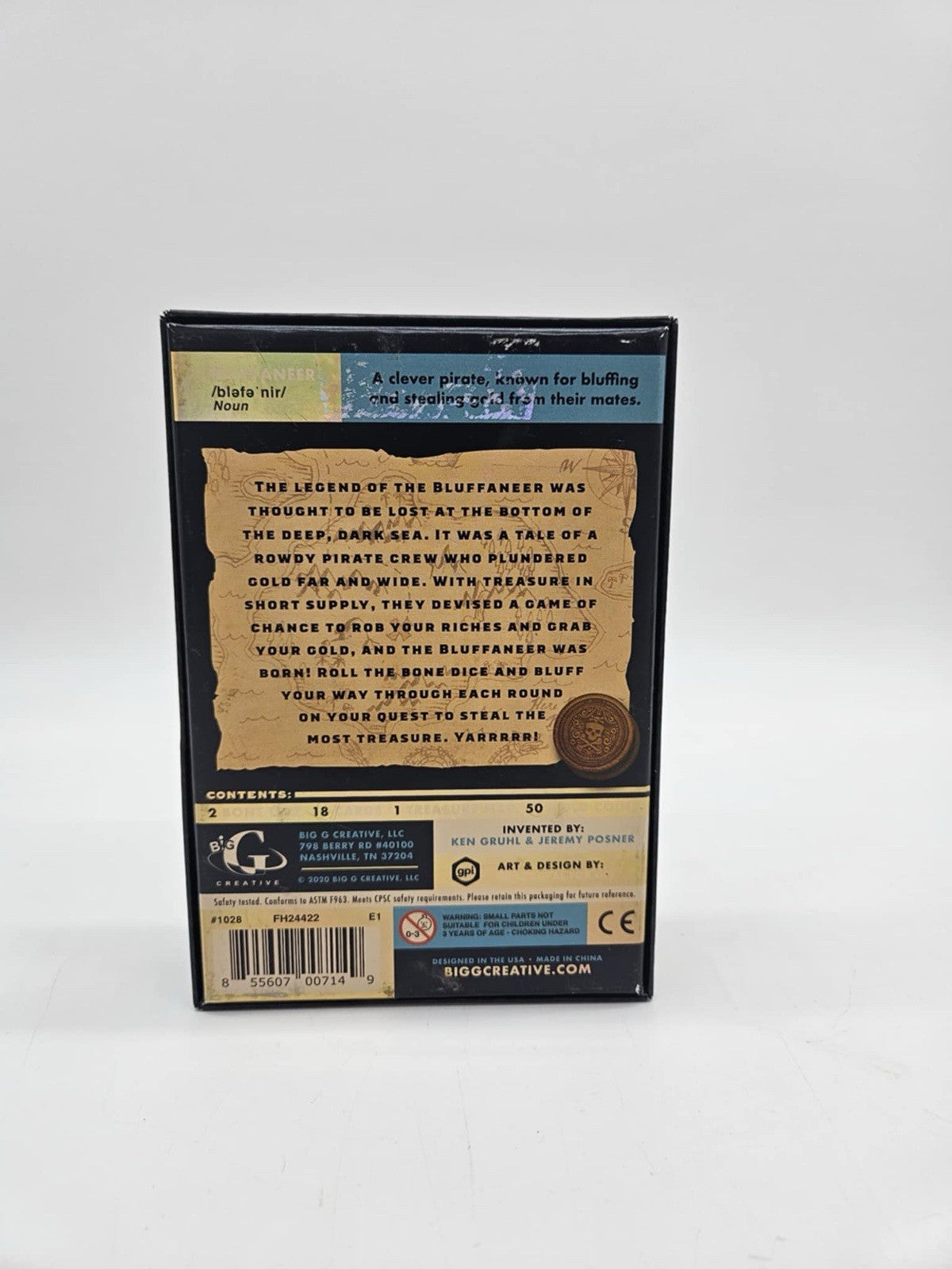 BLUFFANEER Dice Game -- 3-6 Players Ages 10+ -- 15min Game -- NEW Sealed