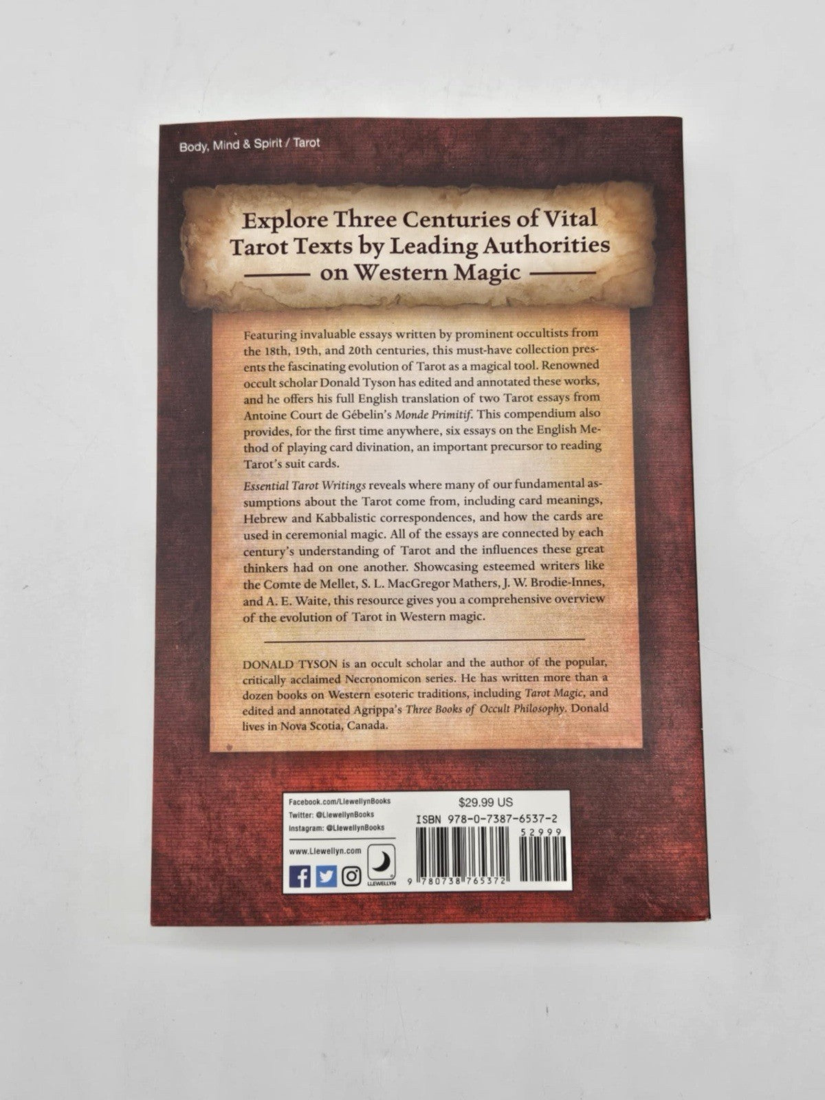 Essential Tarot Writings : A Collection of Source Texts in Western Occultism by