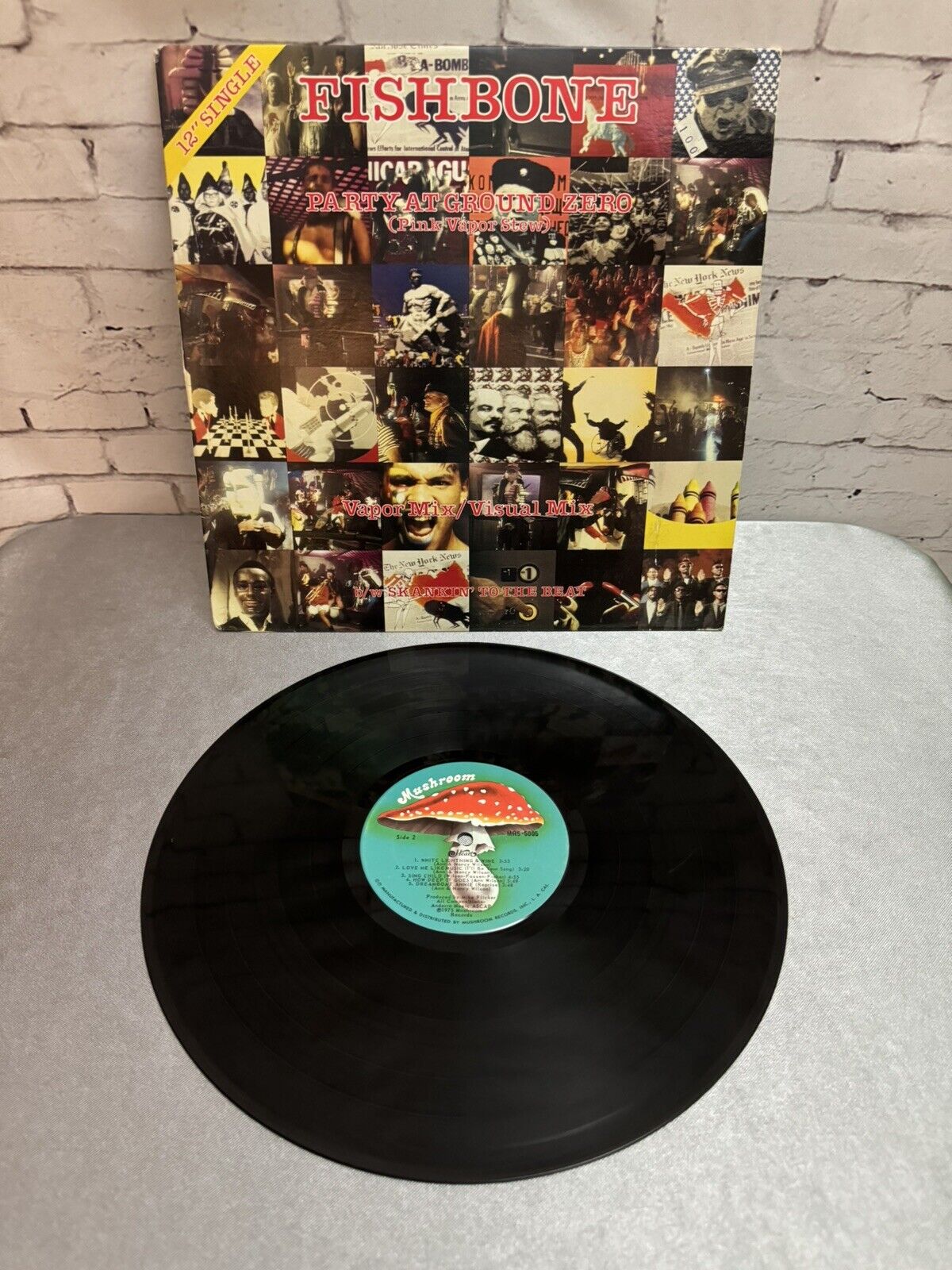 vinyl record FISHBONE Party at Ground Zero pink vapor COLUMBIA 1985 44-05326 EX