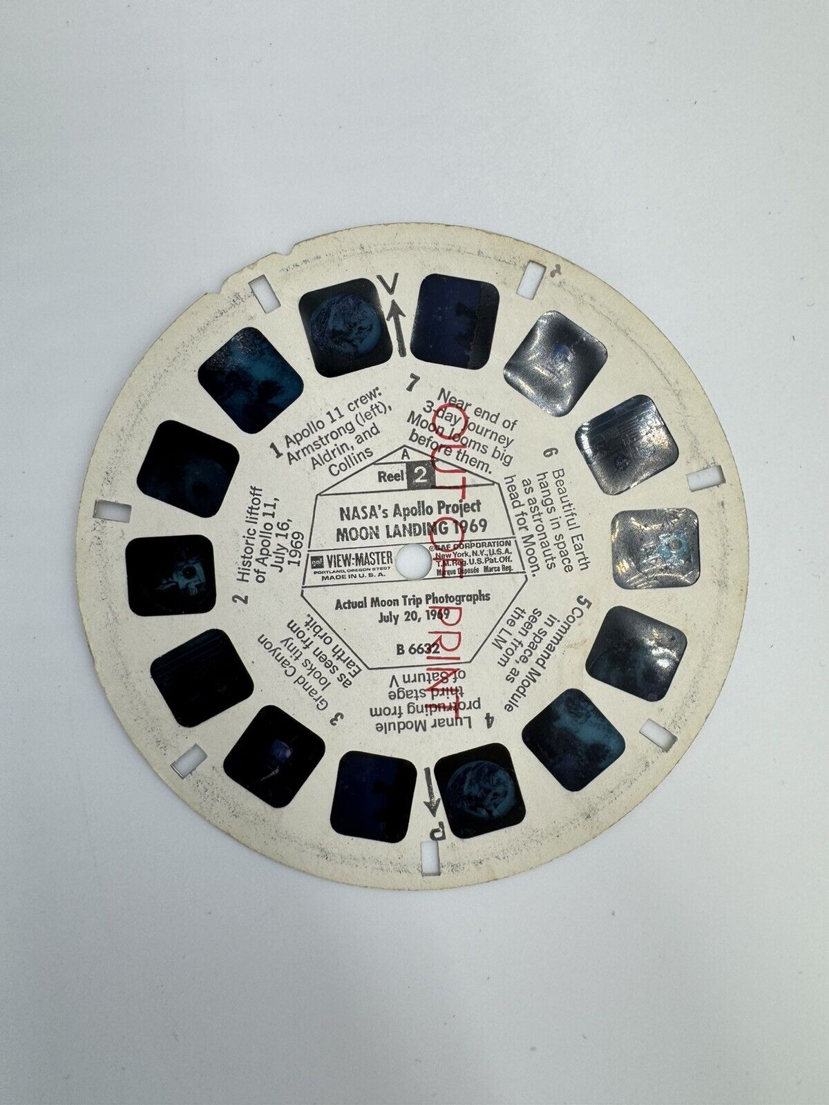 1950s Vintage GAF View-Master Red/White Viewer w/ 36 RARE Reels VTY FNF