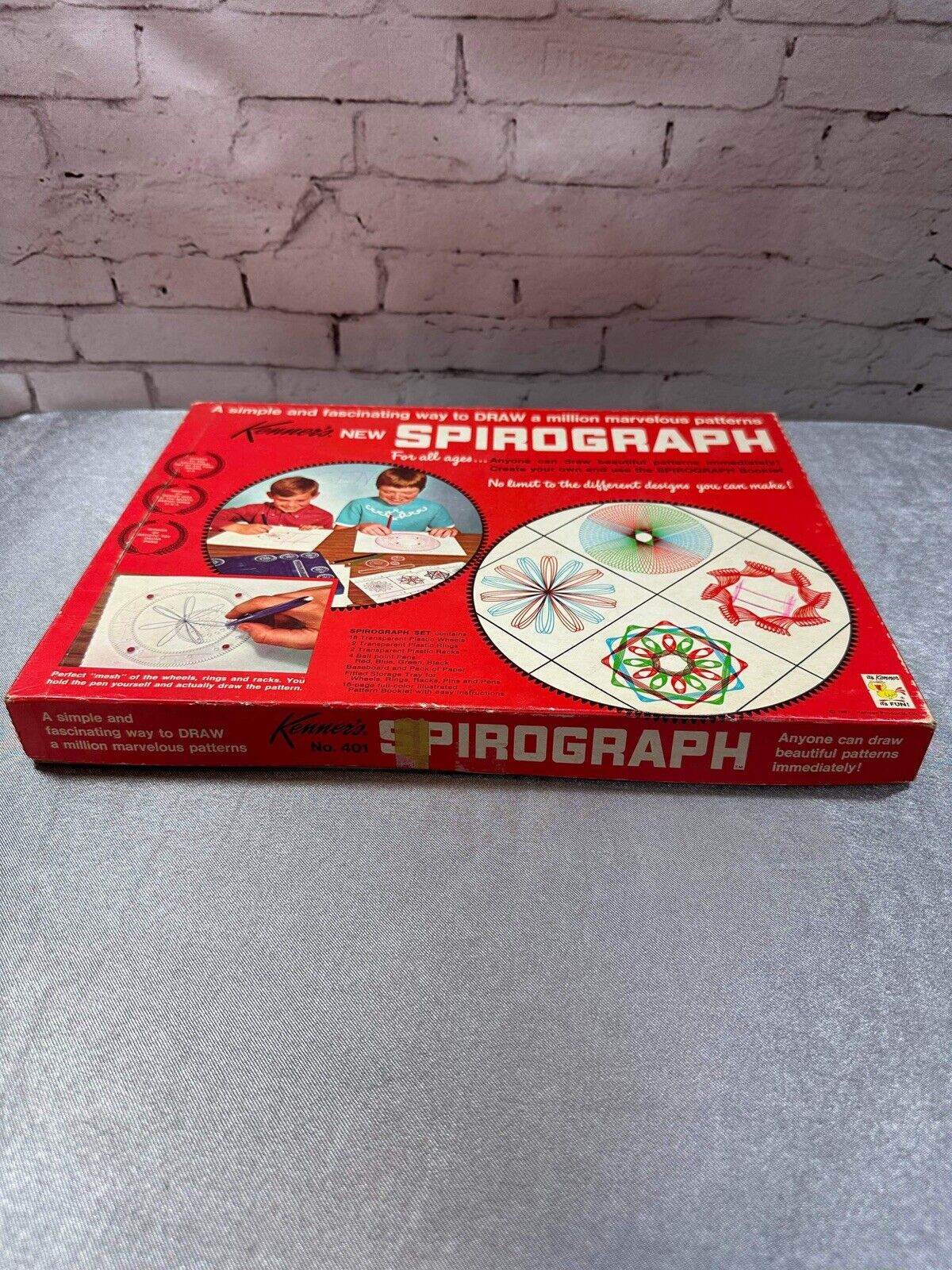 Vintage 1967 Kenner's Spirograph 401 Art Drawing Set Red Tray VGM