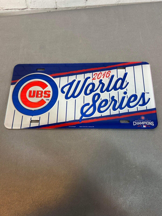 Chicago Cubs 2016 wincraft world series champions license plate cover CSM