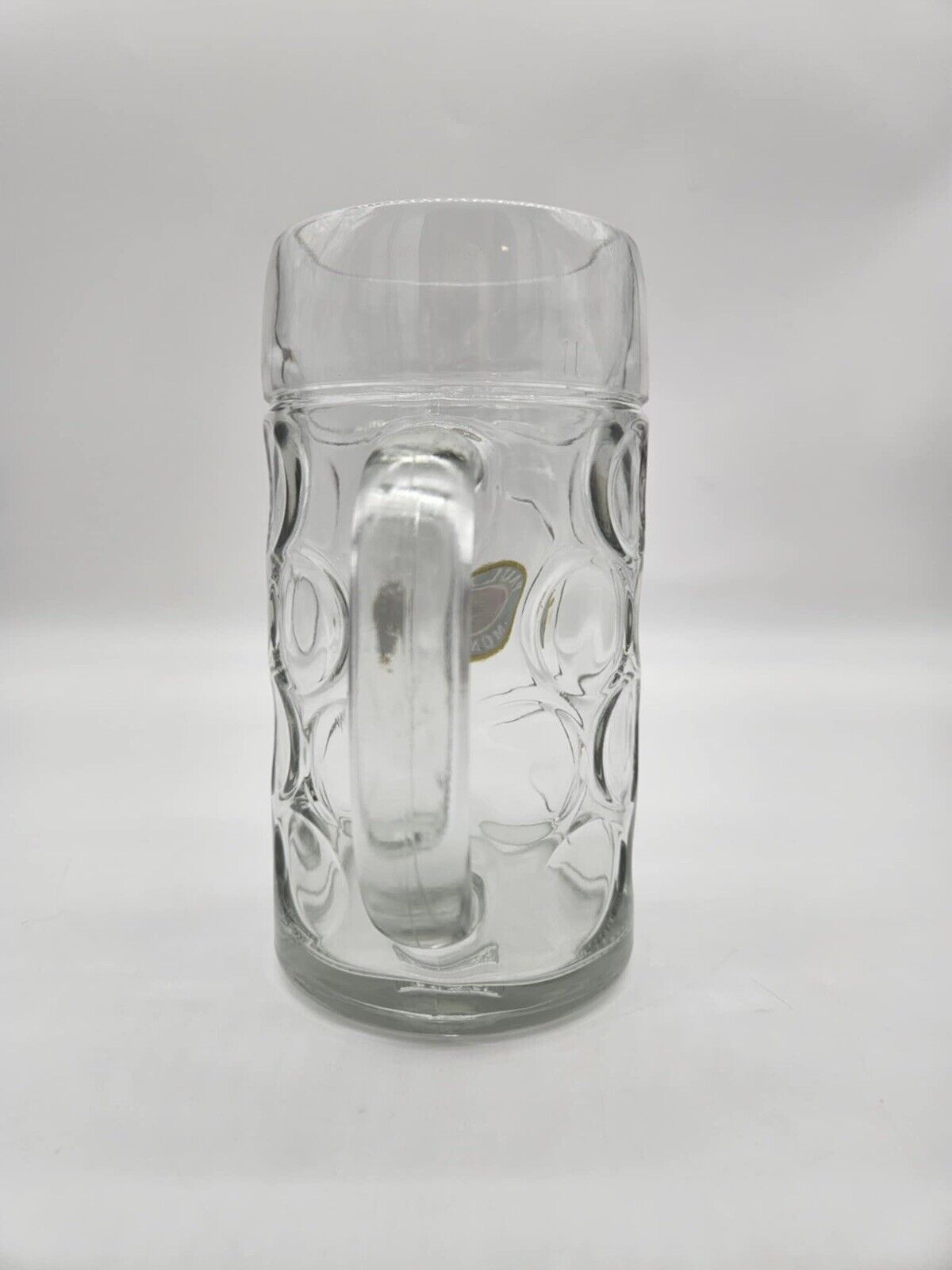 Paulaner Munchen 1 L Beer Glass, Heavy Dimpled Rastal Tankard, German Beer Mug