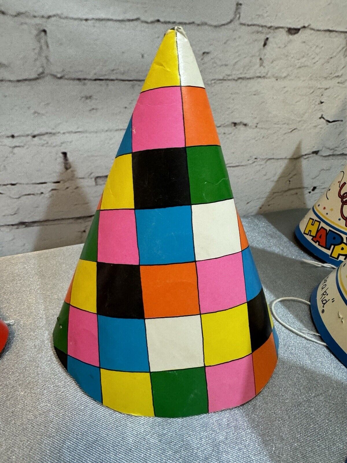 Fun MIXED Lot of 9 VINTAGE 60, 70 & 80s Paper Birthday Favor Party Hats 005