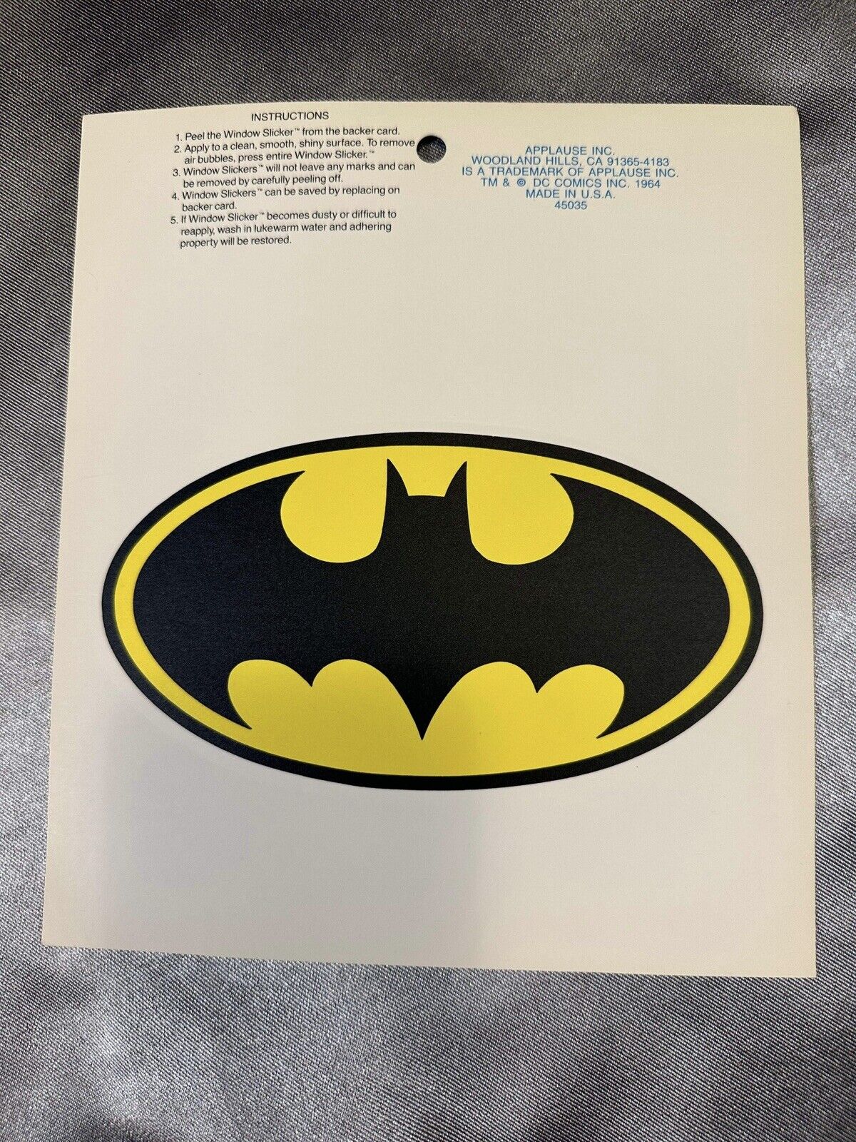 *NEW* Batman 1980s Window Slicker Cling Stickers By Applause (Lot Of 10) TNO QCC