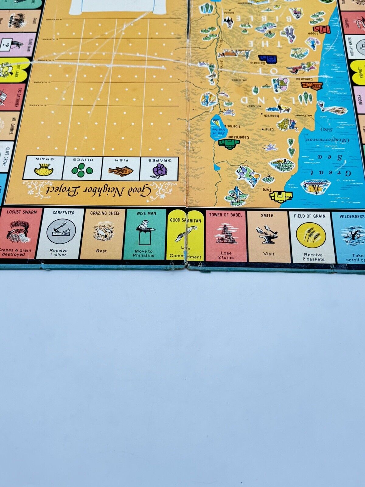 1966 Cadaco Ten Commandments Bible Game Replacement Parts GAME BOARD