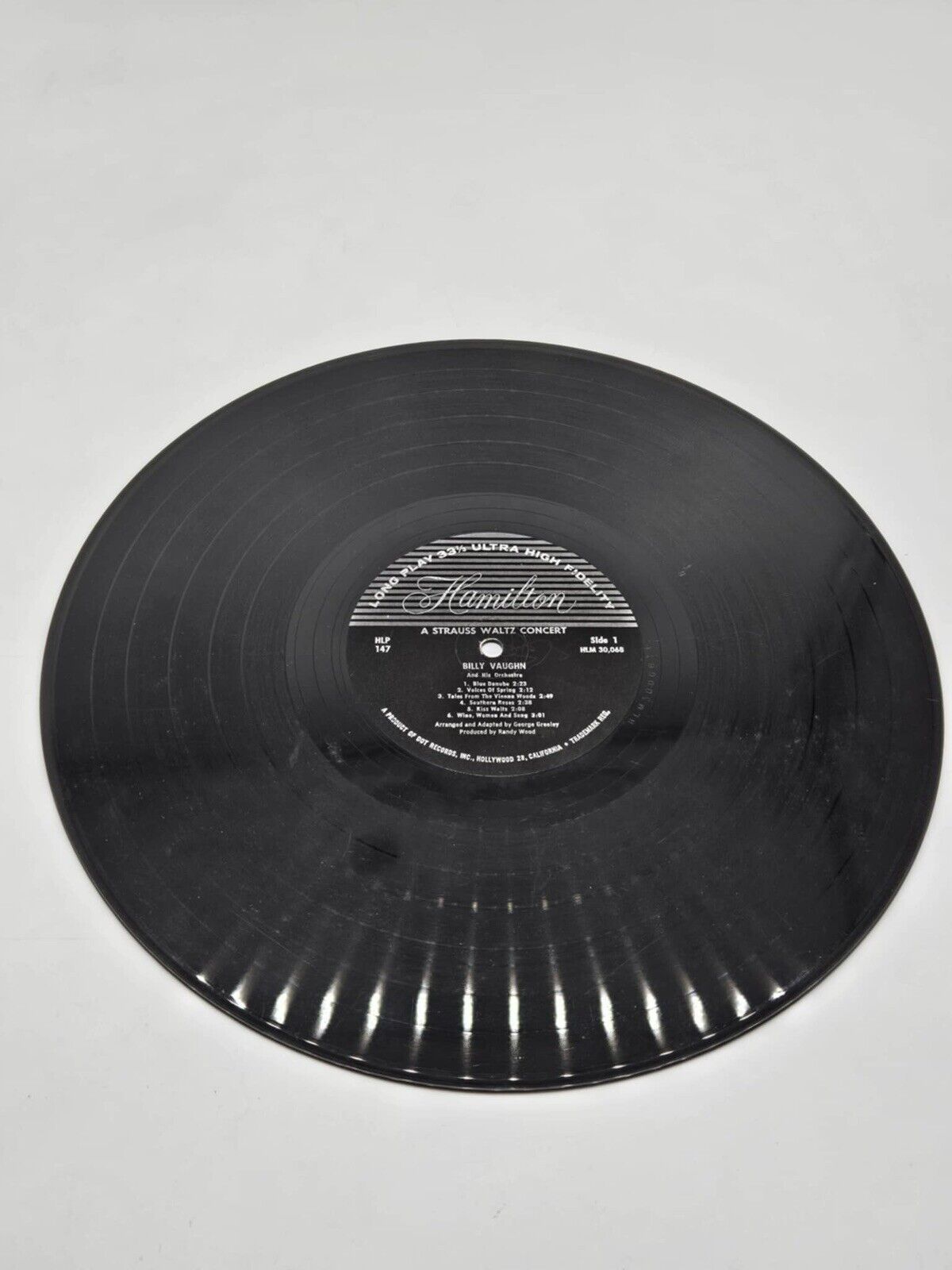 Billy Vaughn Strauss Waltz Concert Original Stereo Hamilton LP Vinyl Record 1965