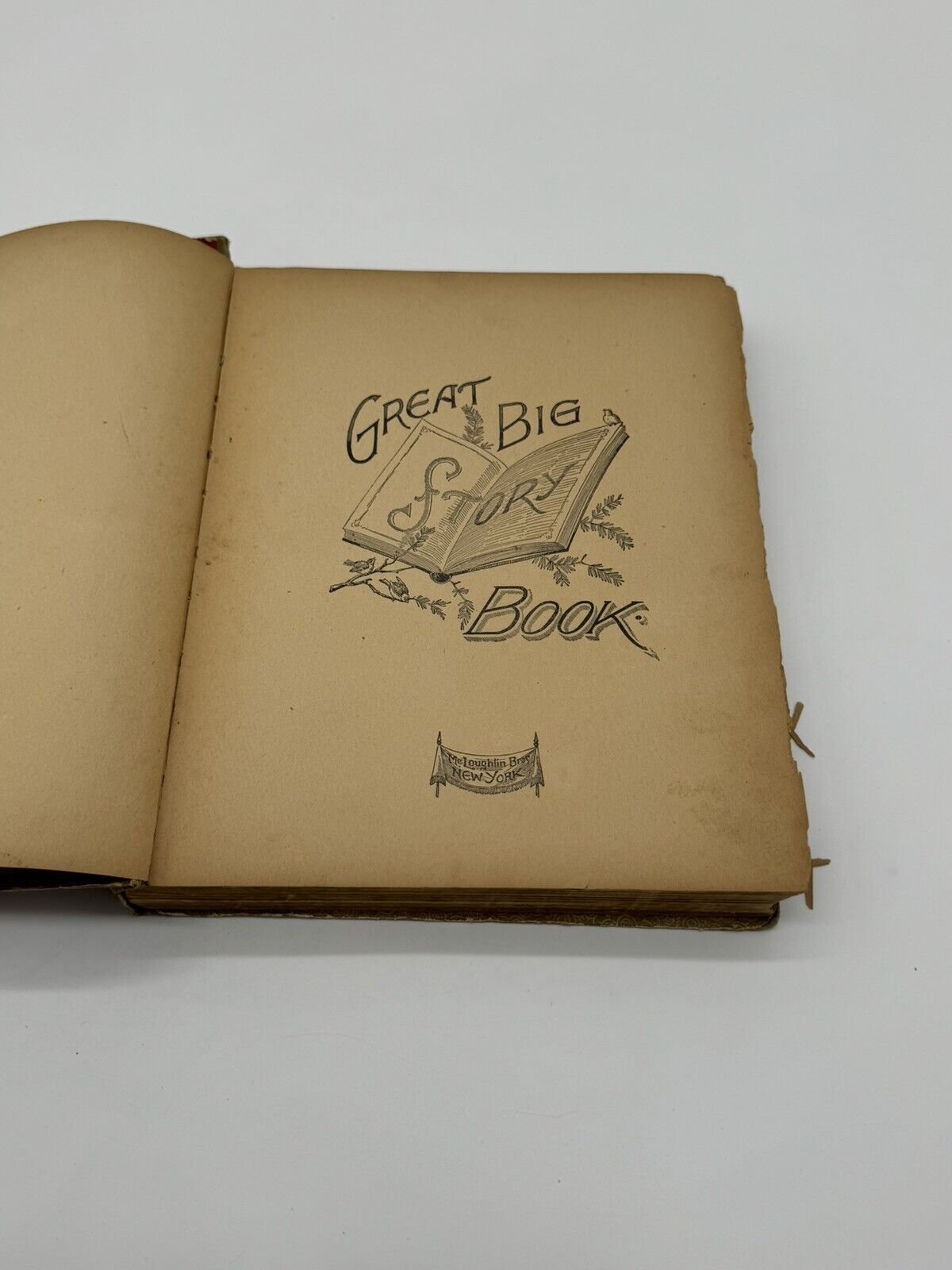 ANTIQUE BOOK "A GREAT BIG STORY BOOK" 2725 MCLOUGHLIN BROS. NEW YORK