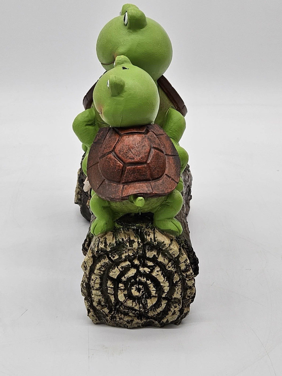Garden Turtle Figurines Outdoor Decor - Outdoor Statues with Solar Twin Turtle