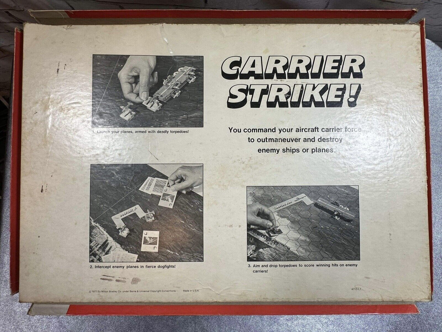 VINTAGE 1977 CARRIER STRIKE! NAVAL STRATEGY BOARD GAME MILTON BRADLEY VGM