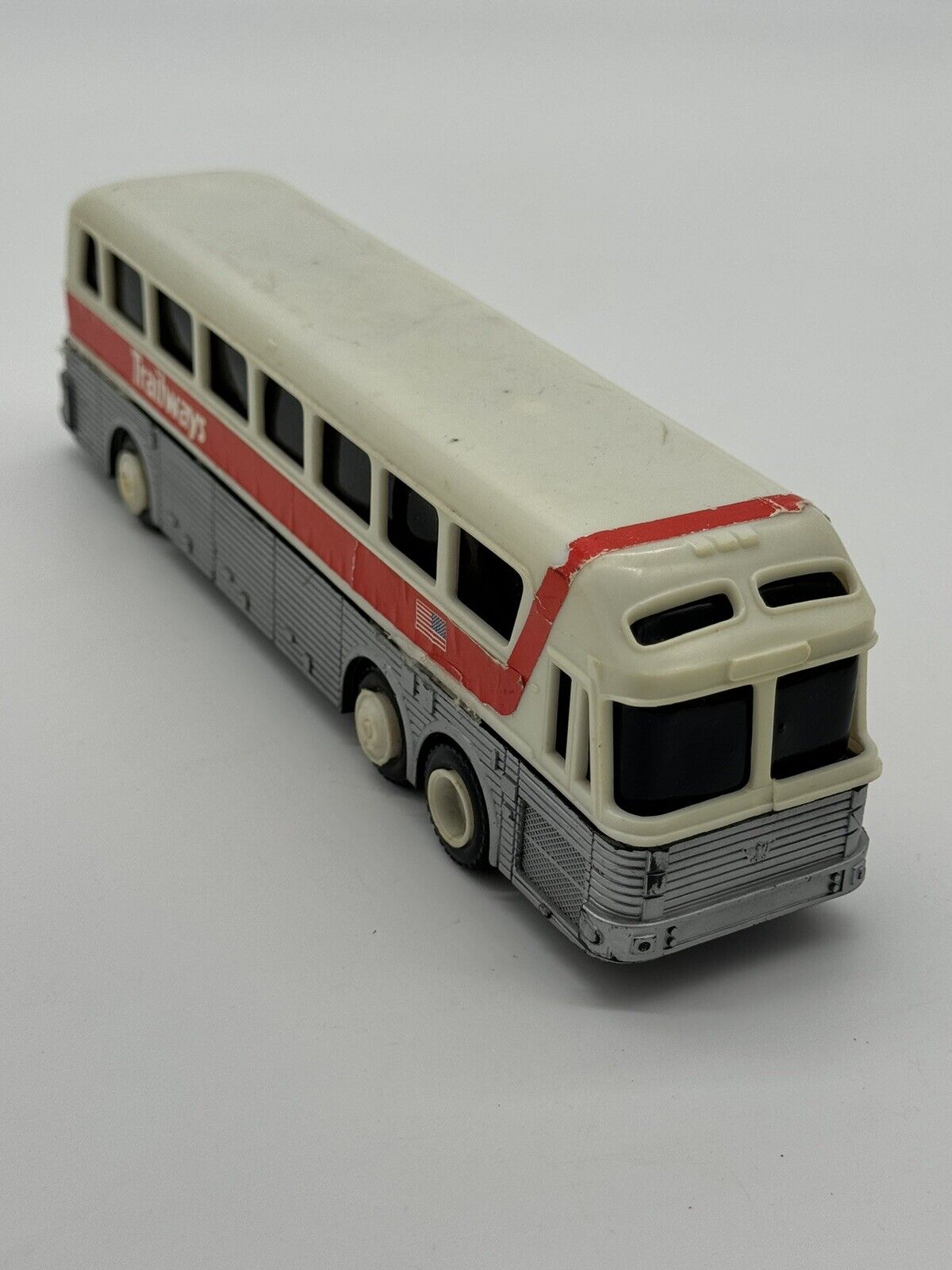 Vintage Plastic 1980's Trailways Busses 10 Inches Long Trailways Inc VTY 005