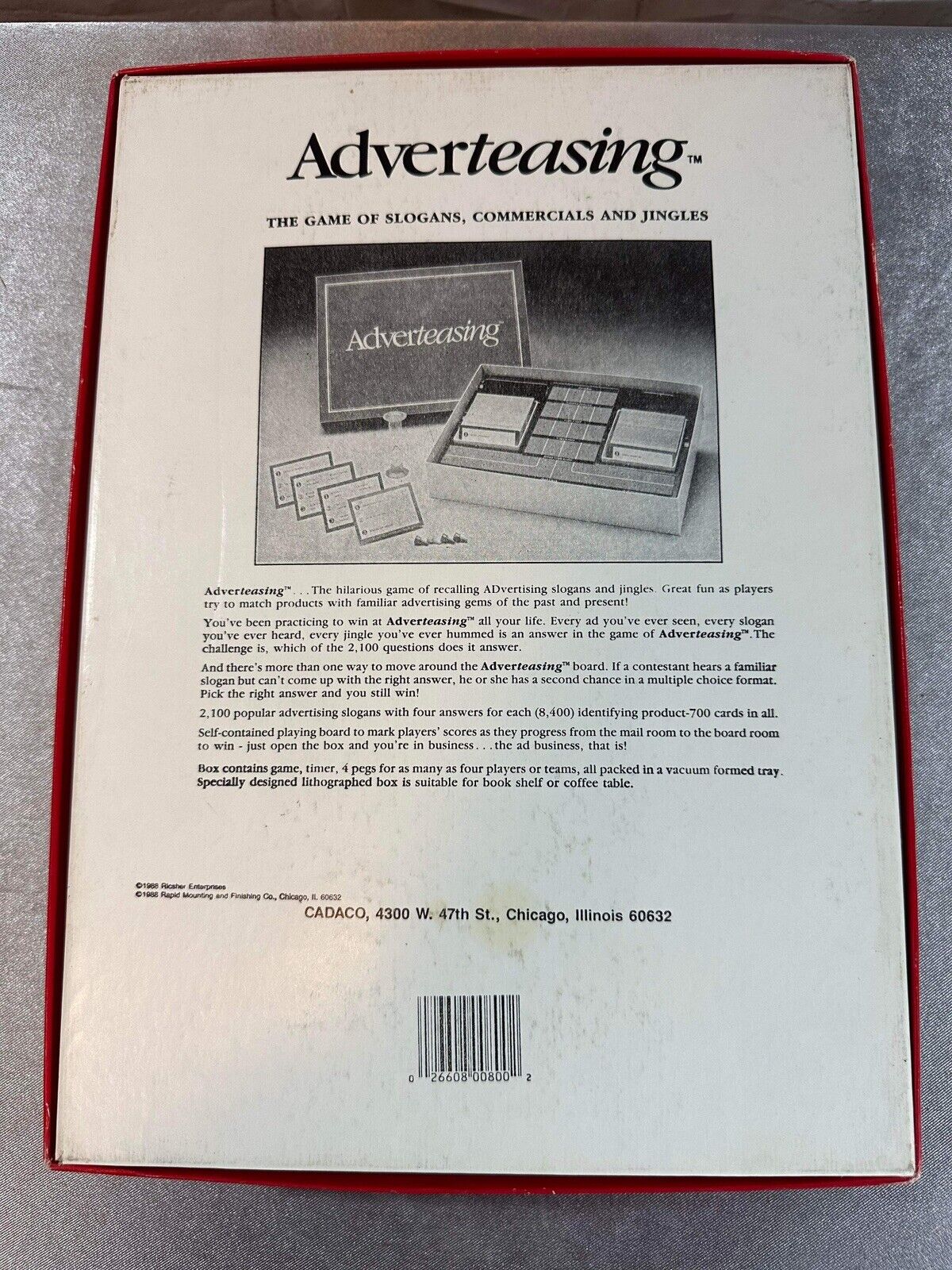 1988 Adverteasing Vintage Board Game VGM