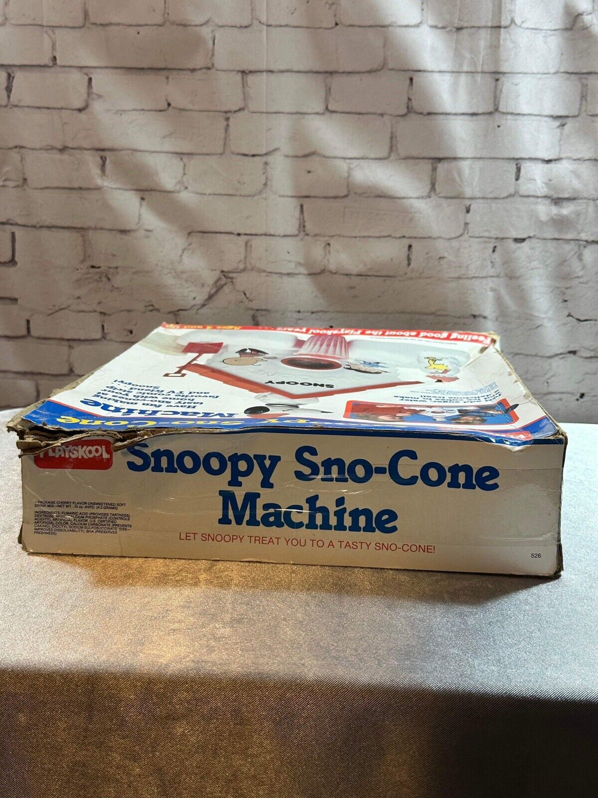 1980's Playskool Snoopy Sno-Cone Machine w/ Original Box Vtg Peanuts Themed Toy