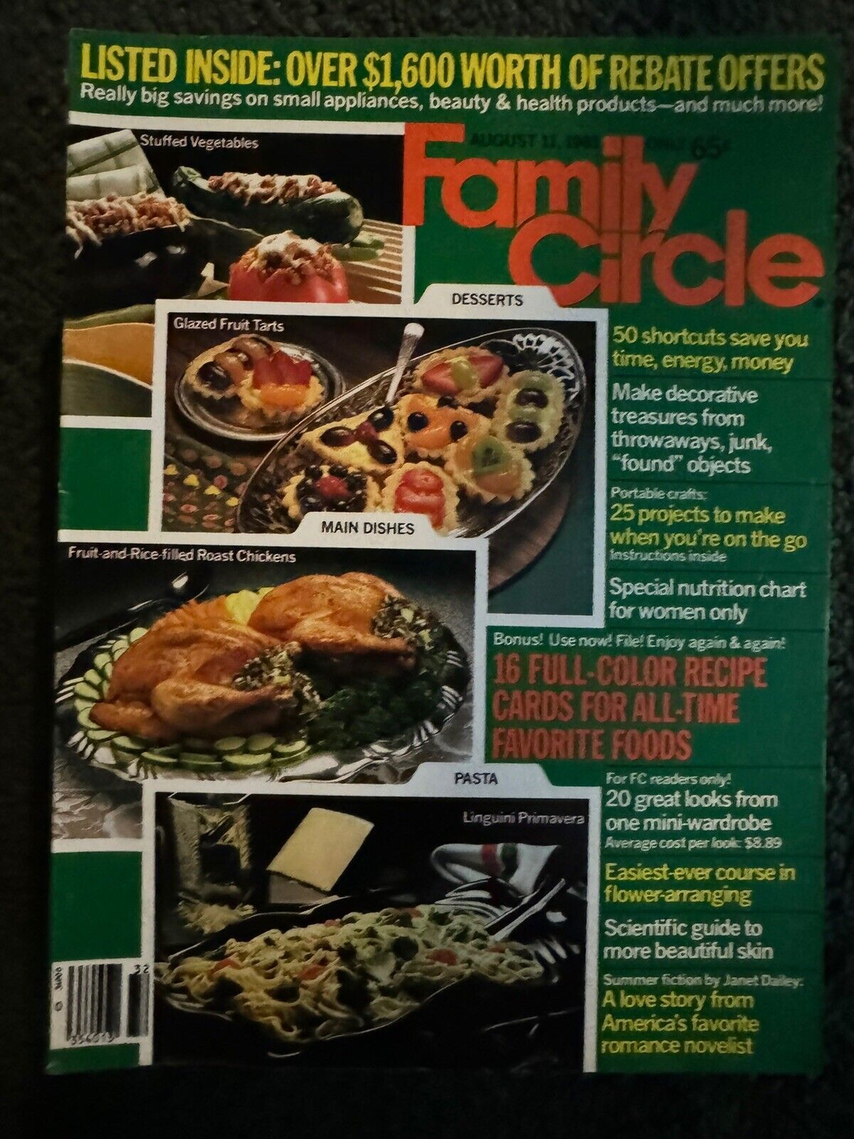 Family Circle magazine lot - Early 1980's lot of 9 - Vintage Back Issue