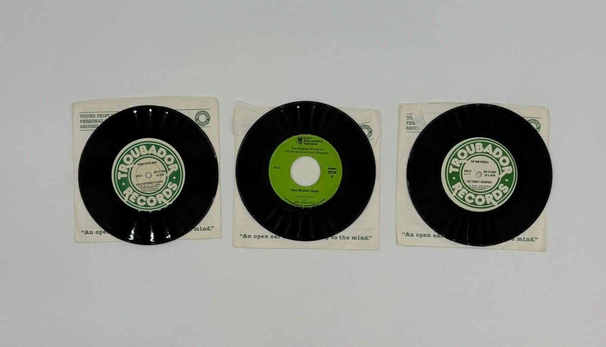 3 Vintage Vinyl Children’s Storybook Sories