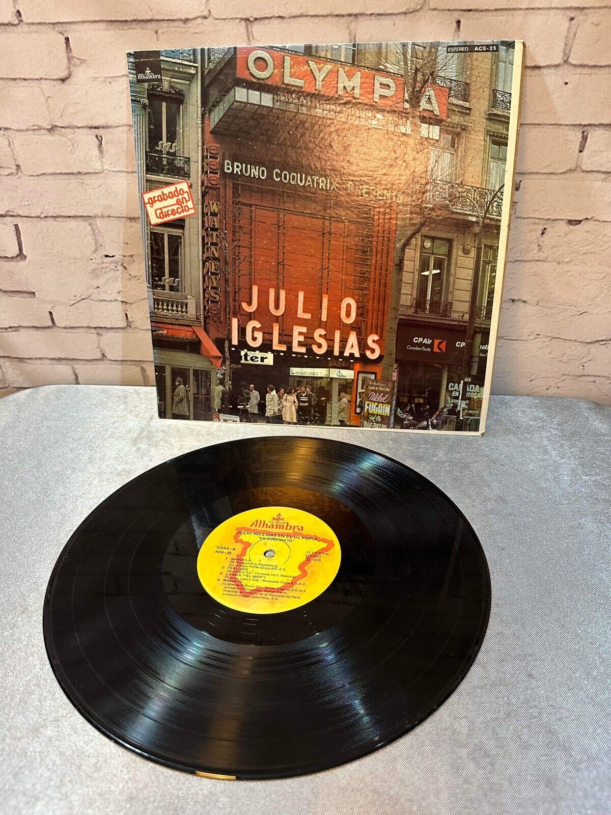 Julio Iglesias En El Olympia LP Vinyl Record Album Latin Music